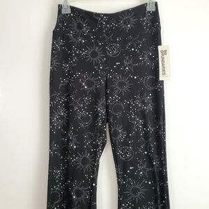 No Boundaries Celestial Flare Pant Black/White Stars Moon Sun Size 4-6.